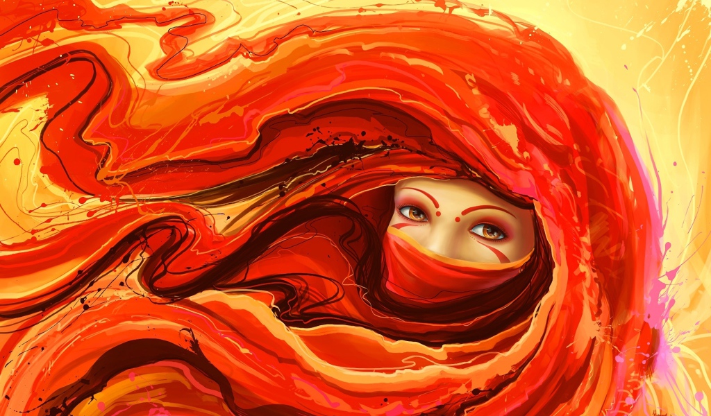 Девушка в платке