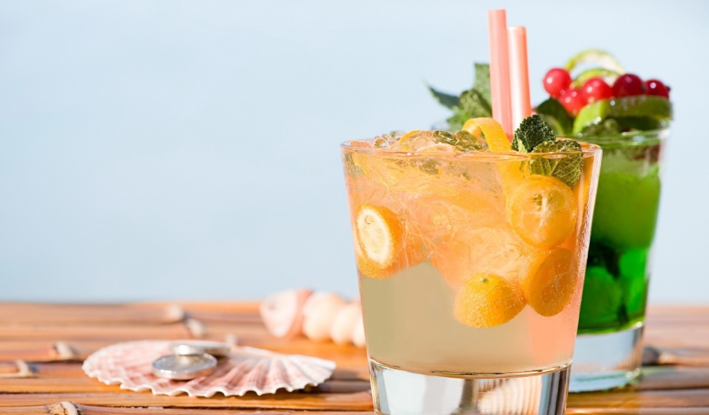 Коктейль Мохито с апельсинами