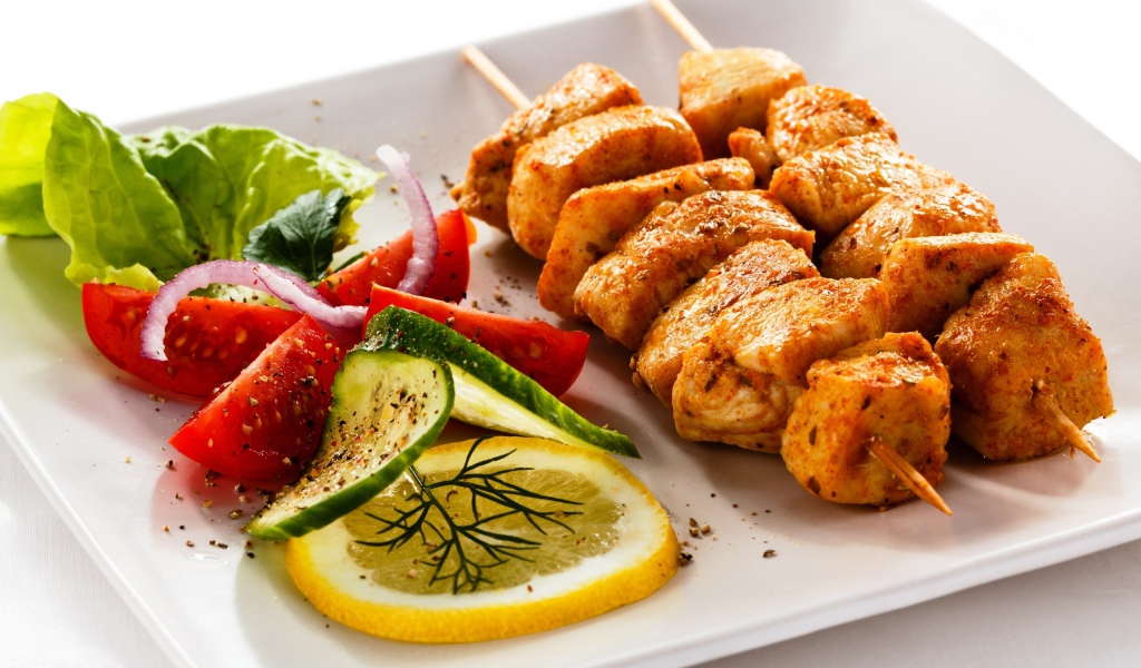 Шашлык с гарниром