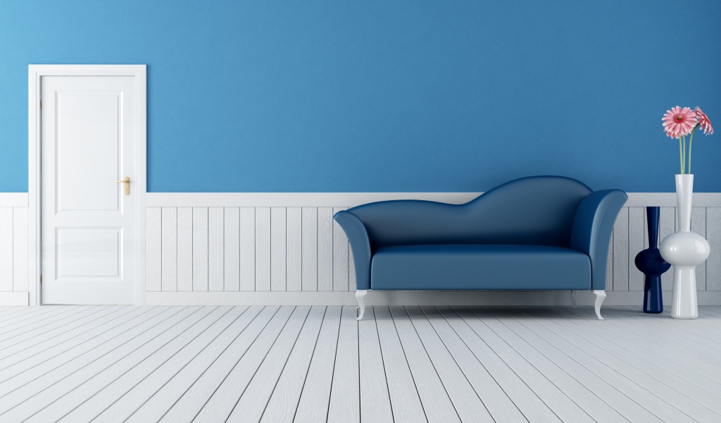 Синий диван