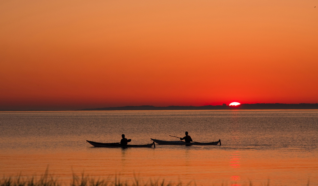 Закат солнца над морем