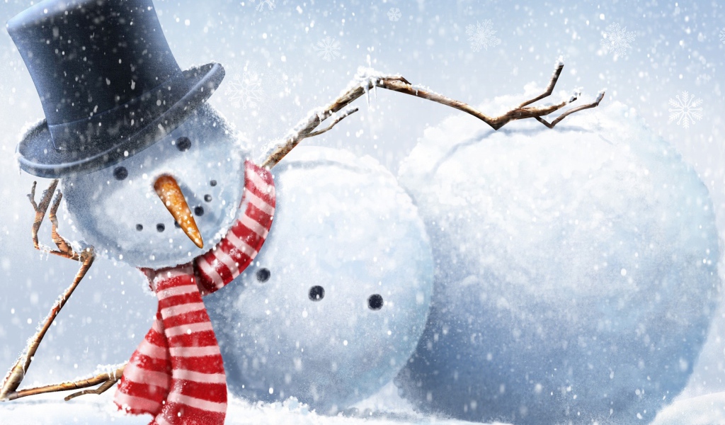 Снеговик на отдыхе