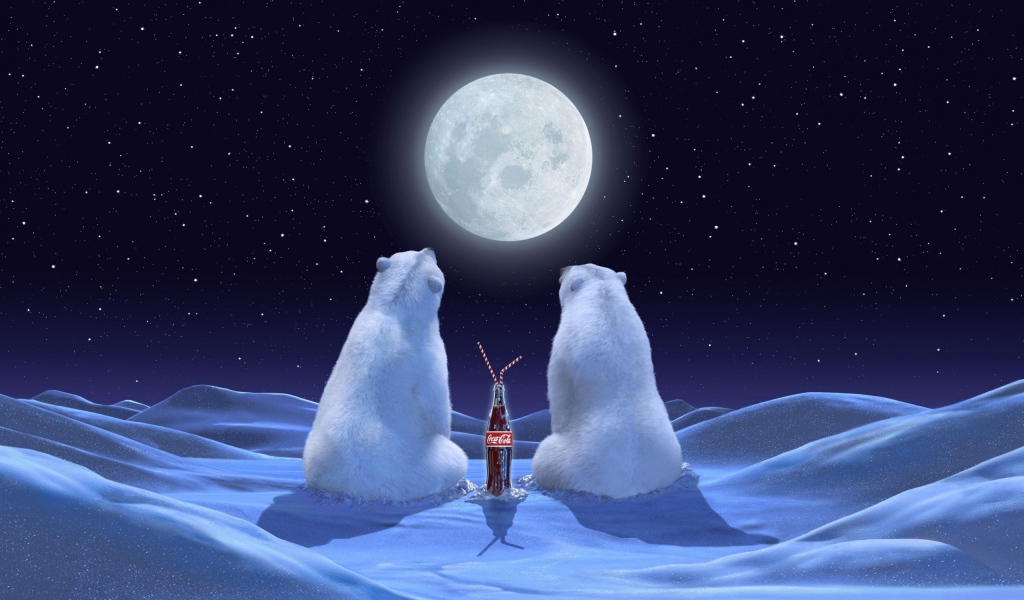 Два медведя у луны