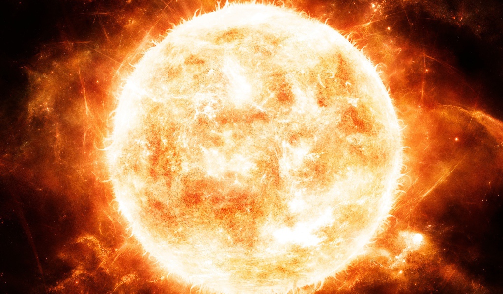 Горящее солнце