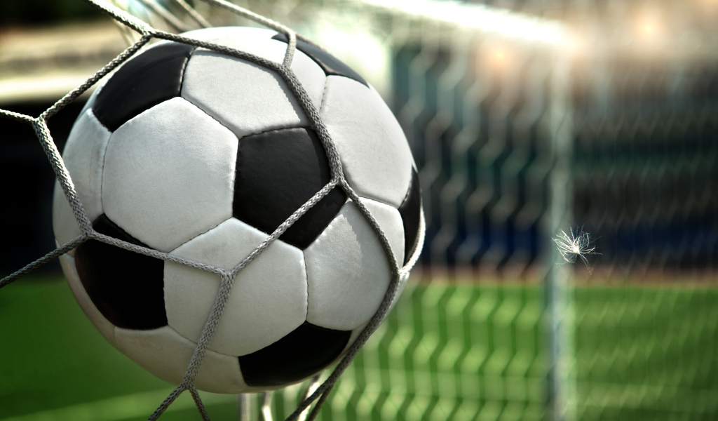 Футбольный мяч в сетке