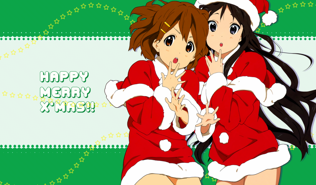 Девочки в наряде Санта клауса