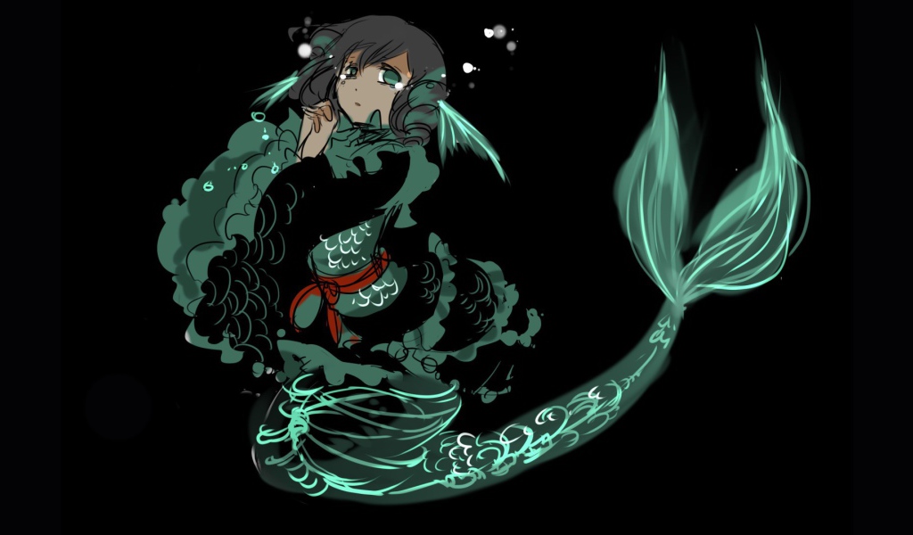 Аниме девочка русалка