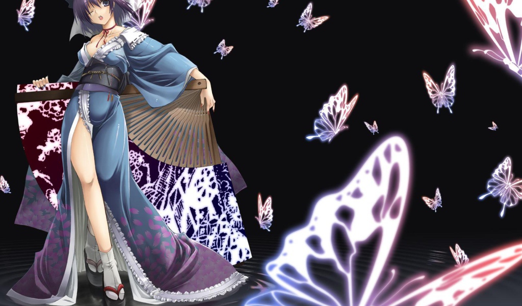 Девушка в японской одежде