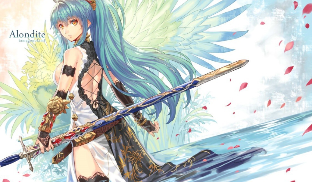 Девушка с голубыми волосами