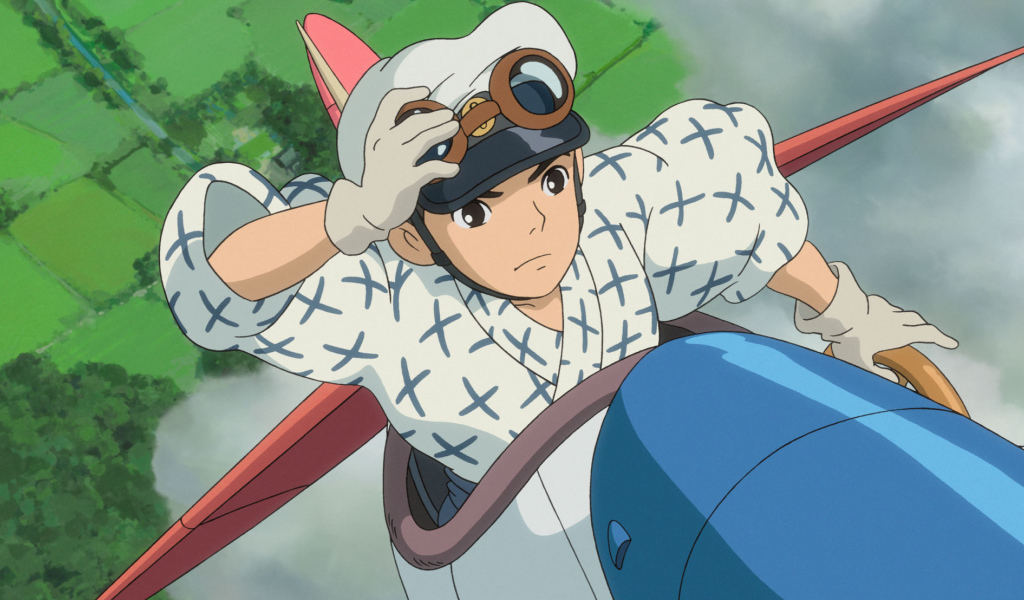 Аниме мультфильм Миядзаки, мальчик пилот