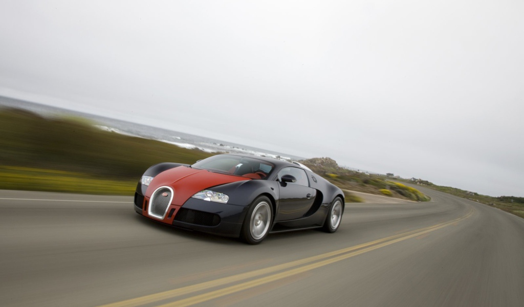 	 Car Bugatti Veron on the road