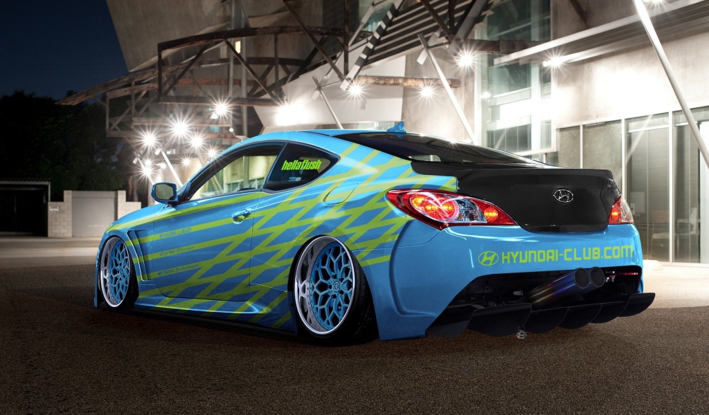 Автомобиль Hyundai с тюнингом