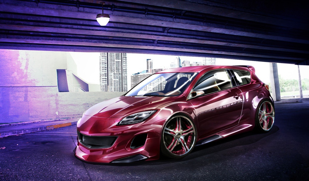 Розовый автомобиль