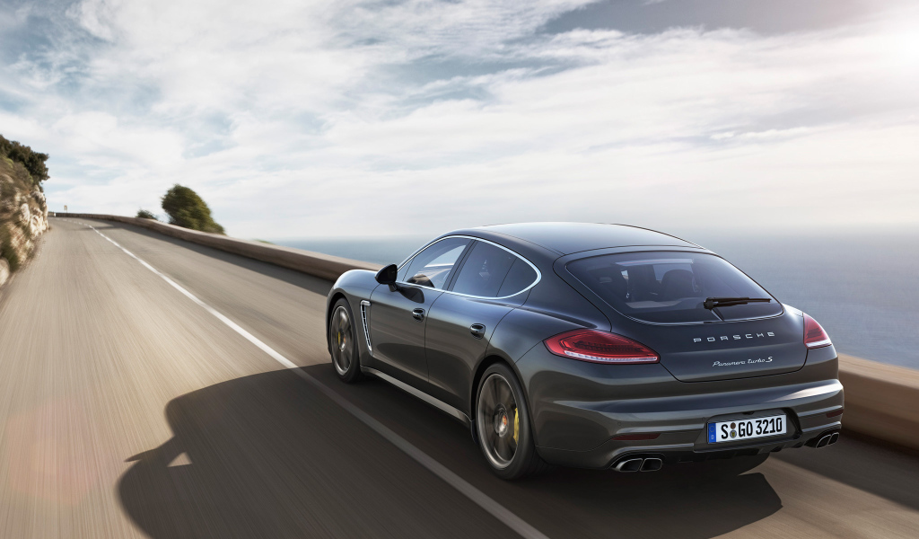  Porsche Panamera Turbo S 2014 с зади