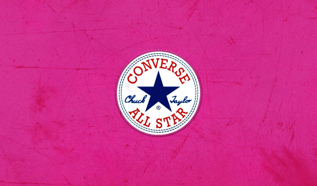 Converse логотип в розовом фоне