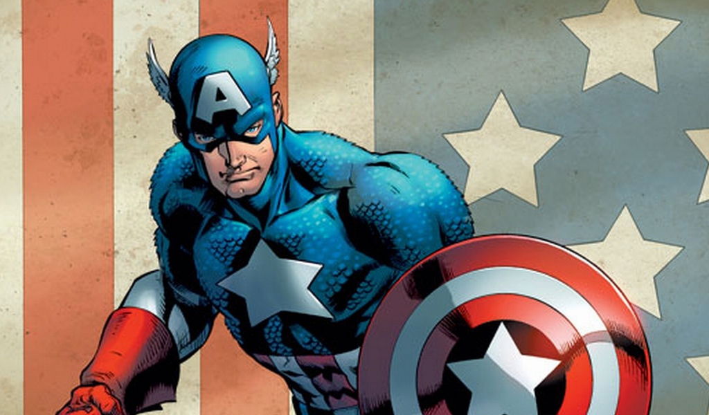 Капитан Америка своим щитом