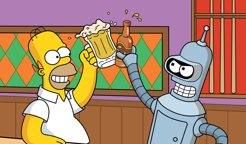 Футурама Бендер и Гомер