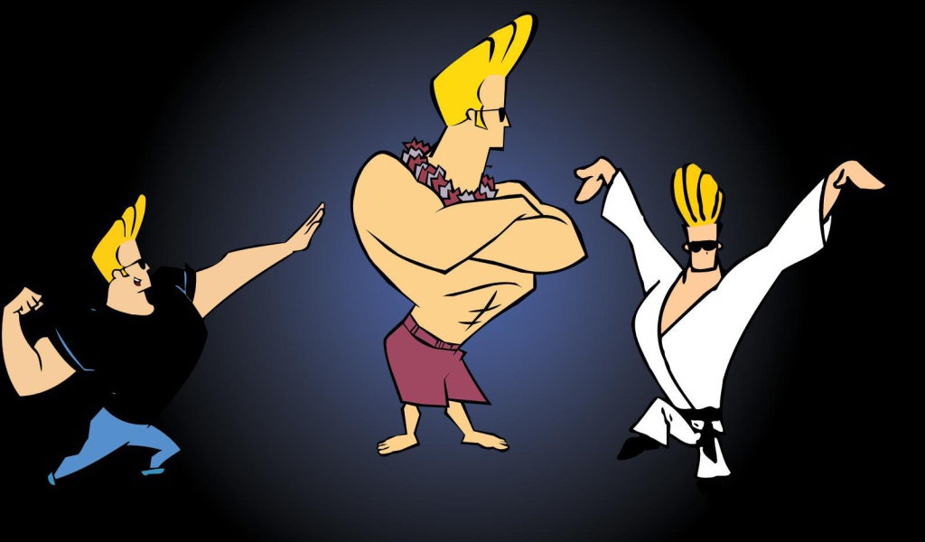 Джонни Браво в разных костюмах