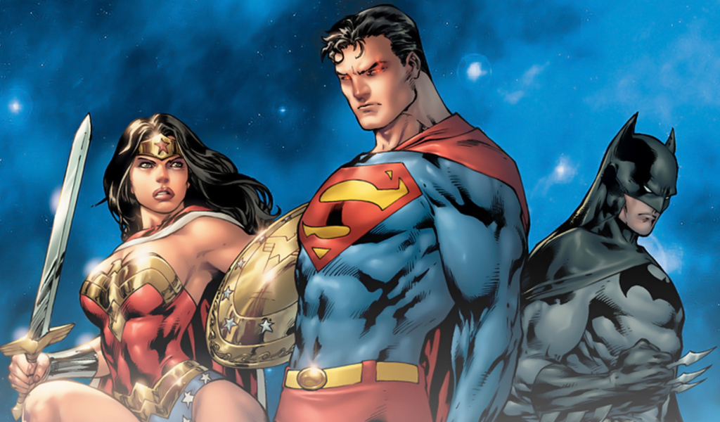 Лиги Справедливости Бэтмен Супермен и Чудо-женщина