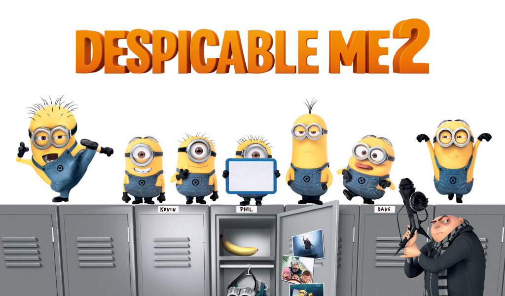 Миньоны Гадкий я 2 миньоны на шкафчиках