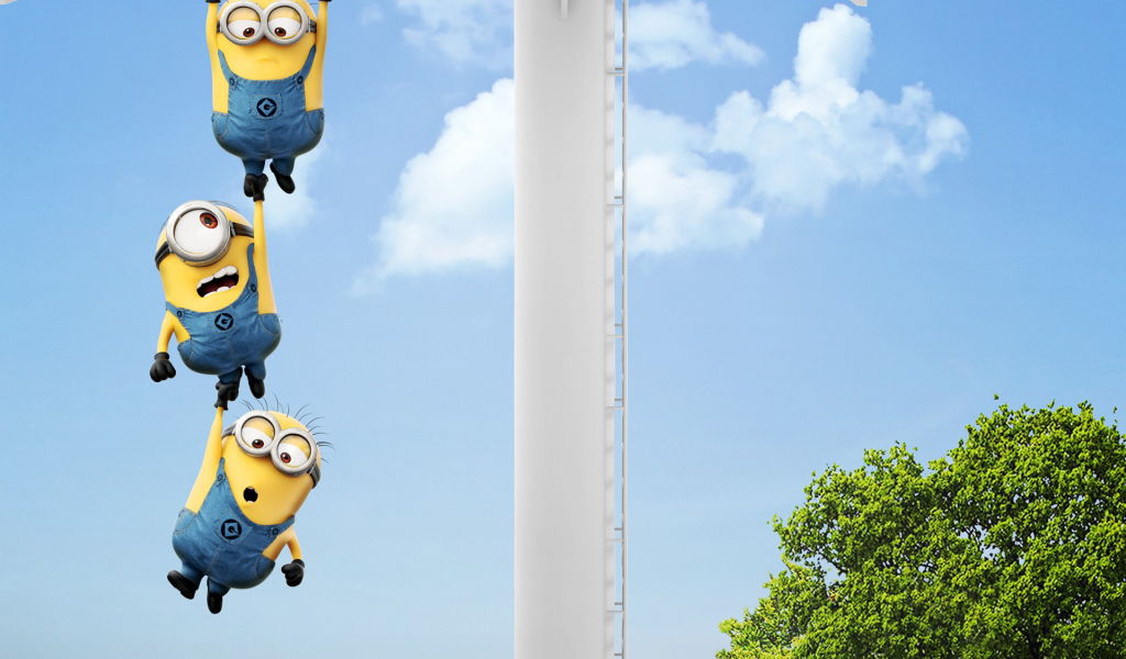 Миньоны висят друг на друге