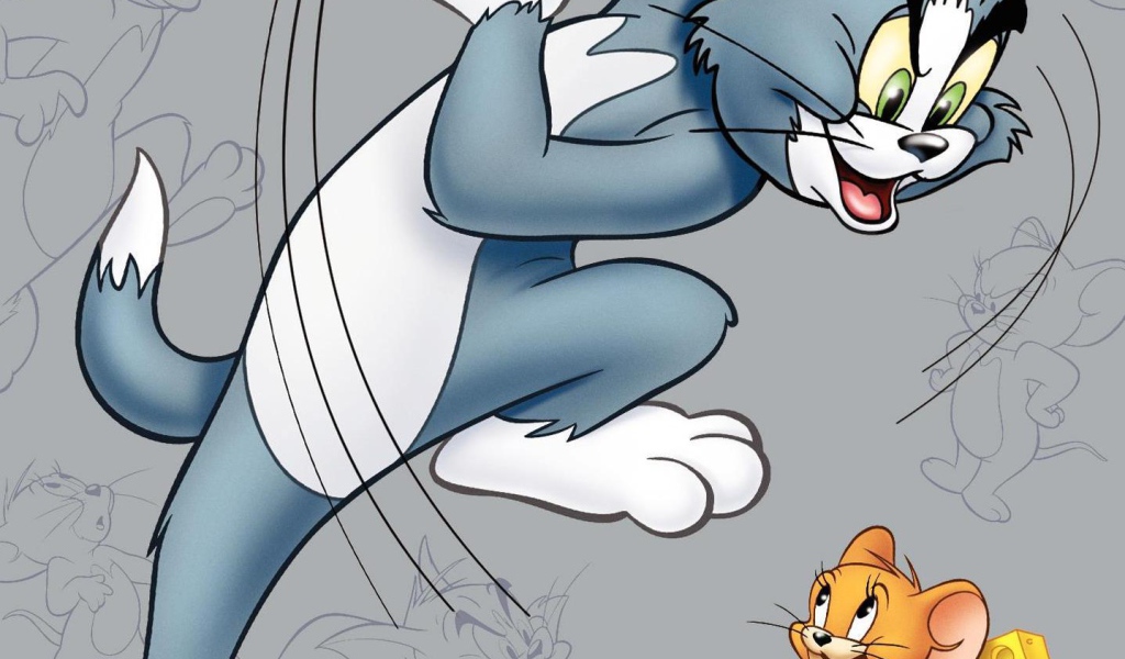 Том и Джерри кот ловит мышь