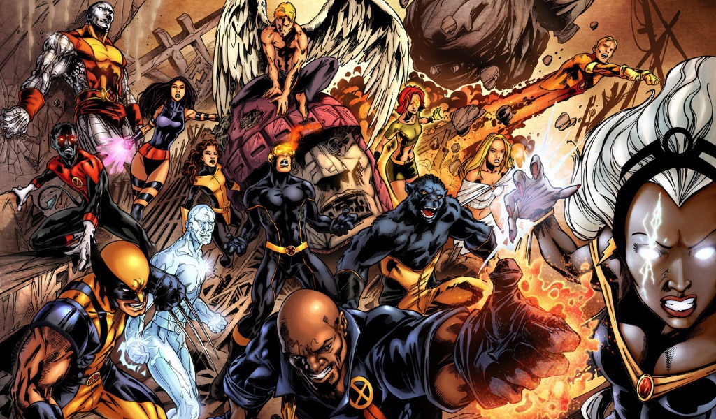 Люди Икс в середине боя