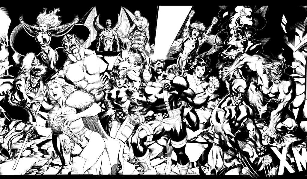 Люди Икс в черно-белом