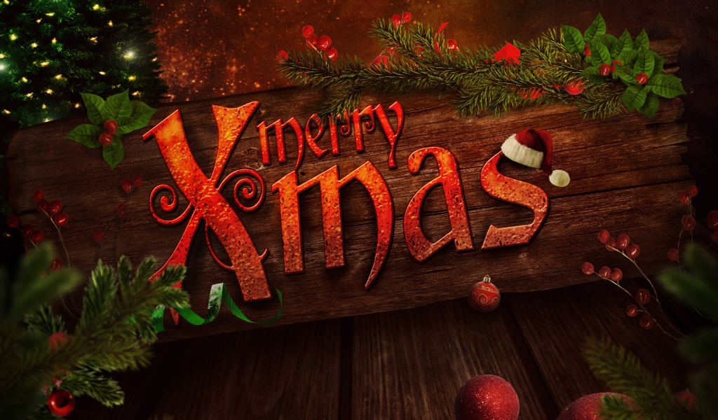 Красивая картинка с пожеланием на рождество