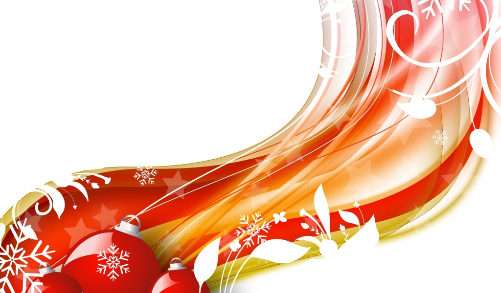 Красивая красно-белая картинка на рождество