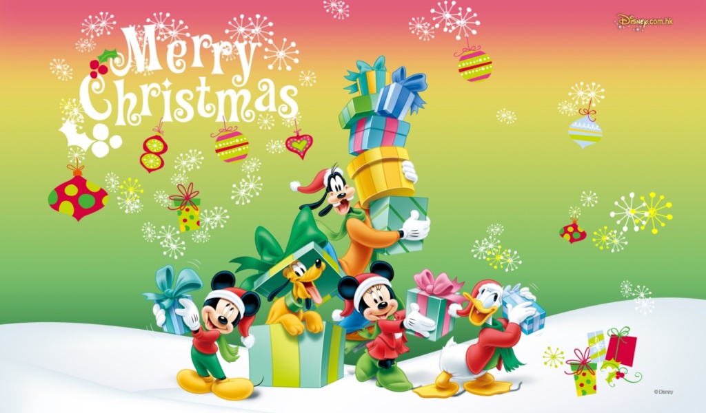 Герои мультфильмов на рождество