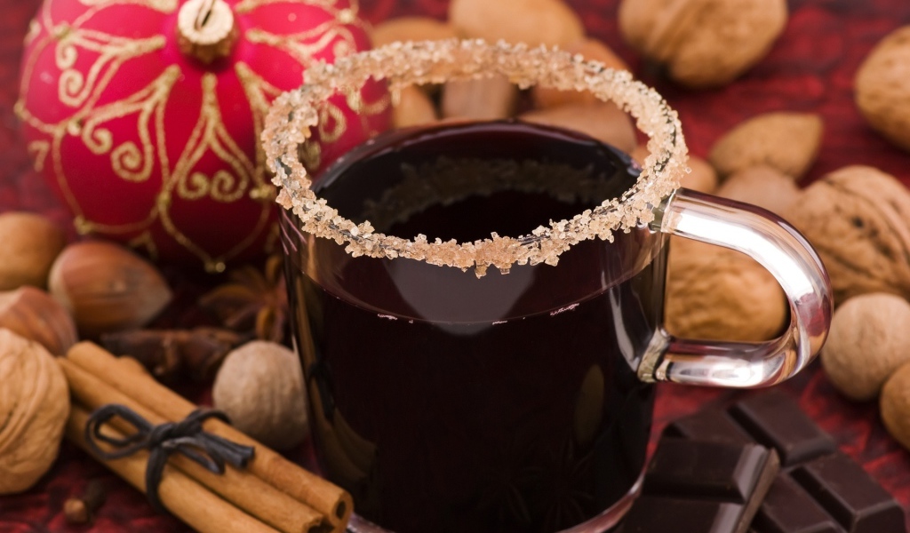 Шоколад и вкусный напиток на рождество