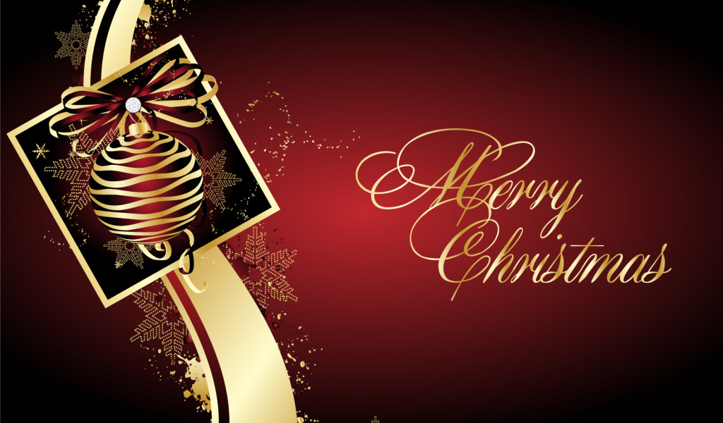 Пожелание на рождество, бордовый фон