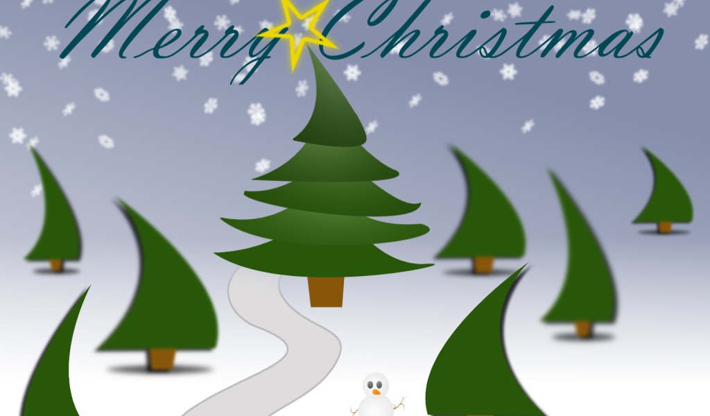 Ёлки смешной снеговик на рождество