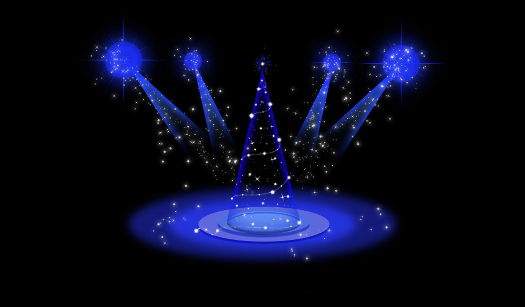 Футуристическая ёлка на рождество