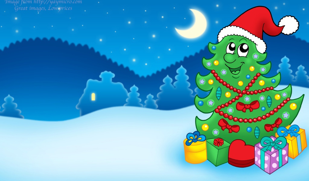 Счастливая ёлка на рождество