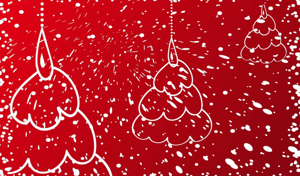 Красно-белая картинка на рождество