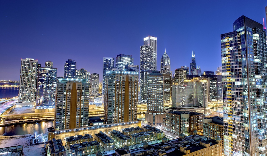 Огни вечернего мегаполиса