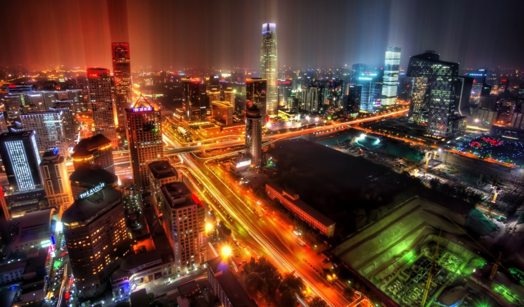 Китайский город ночью