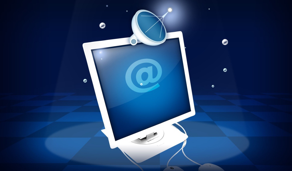 Собака на экране монитора