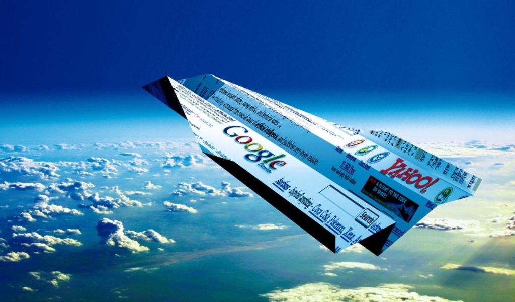 Бумажный самолет с Google
