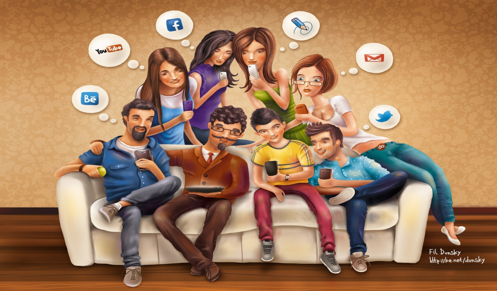 Рисунок на тему Социальные сети