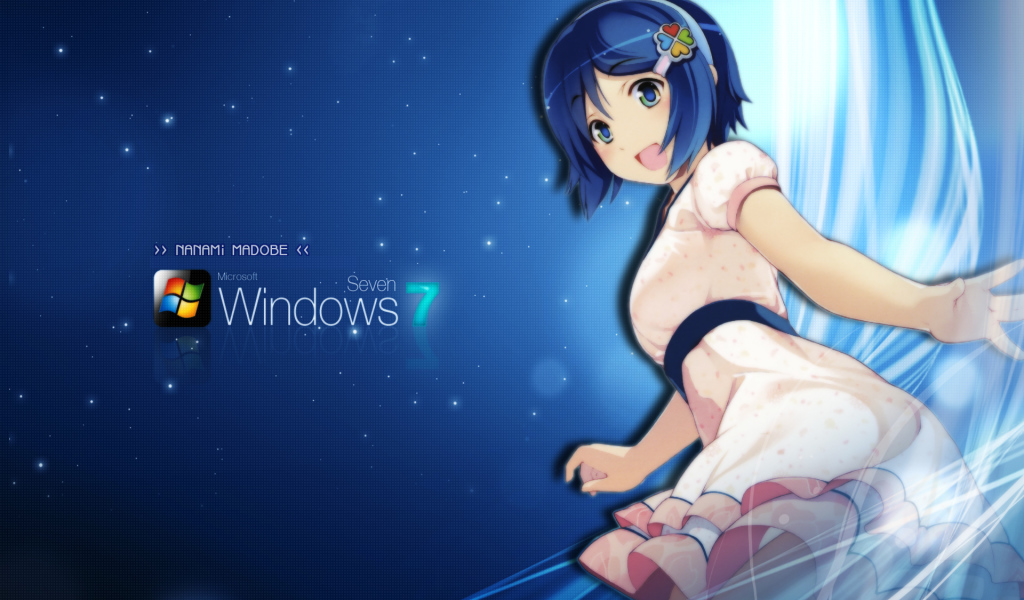Девочка открывает Windows 7