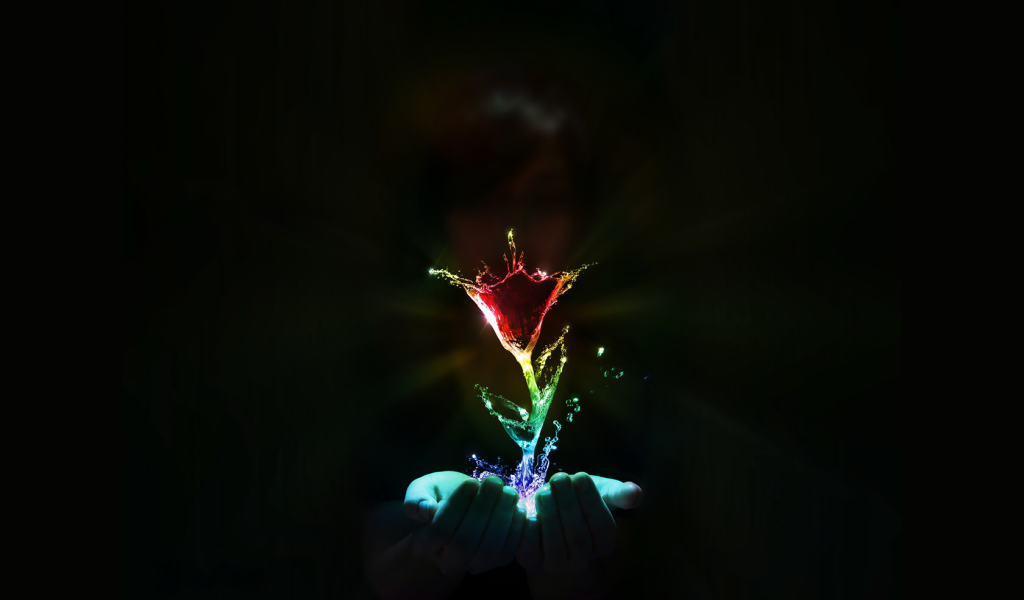 Водяной цветок в руках