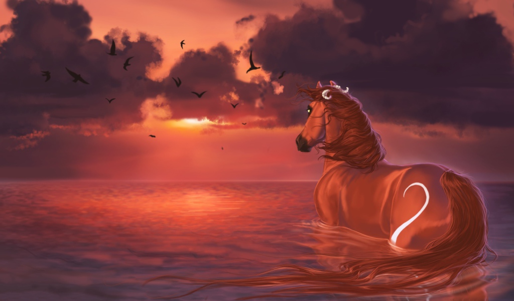 Красная лошадь