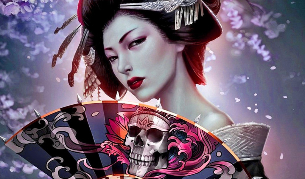 Японка с веером