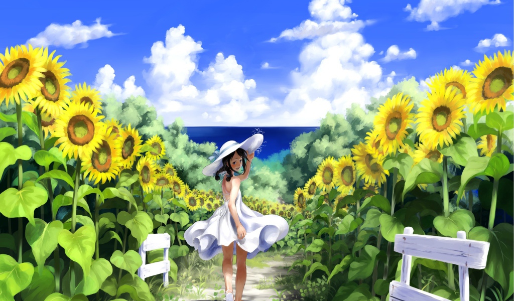 Девочка идет к морю