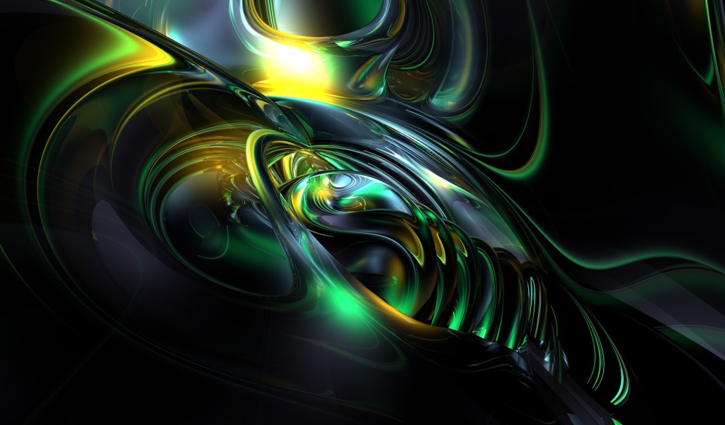 Зеленая цифровая абстракция