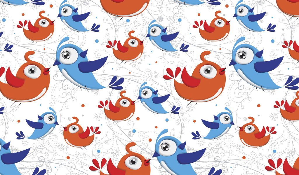 Текстура с птичками