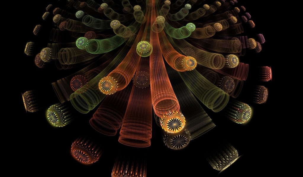 Объемный рисунок из трубок